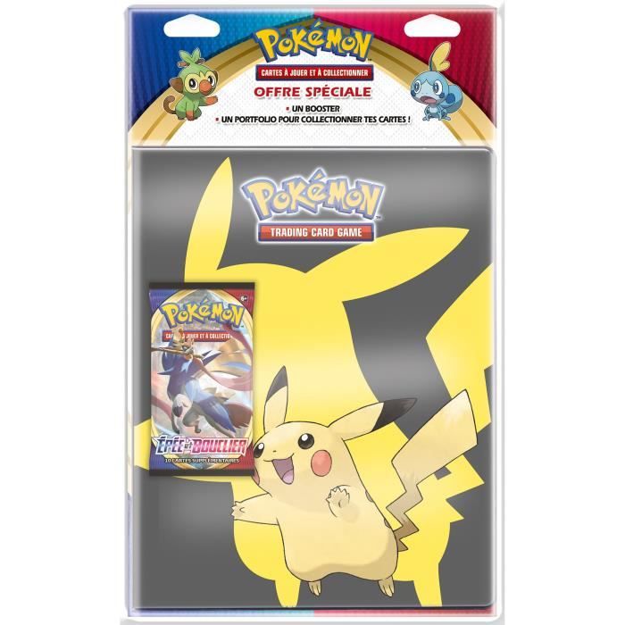 Pokemon Epee Bouclier Serie 1 Eb01 Pack Cahier Range Cartes Booster Modele Aleatoire Pob09eb01 Cdiscount Jeux Jouets