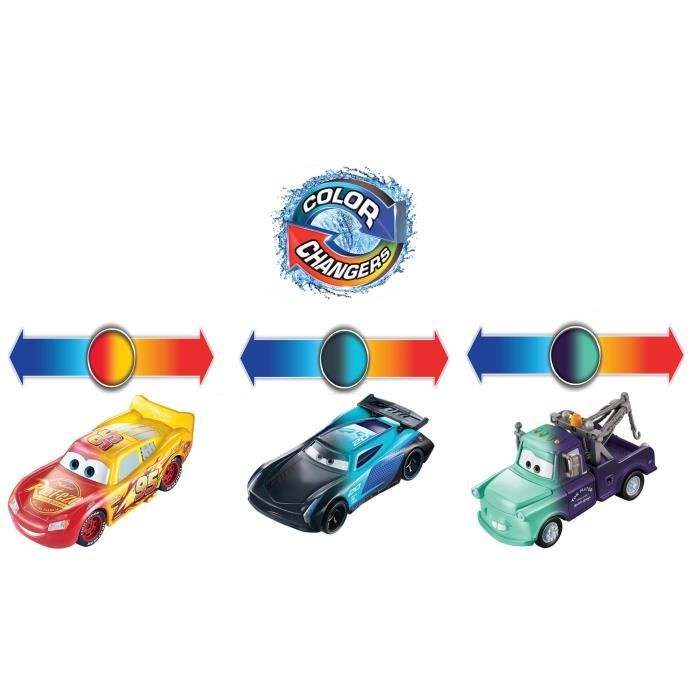 Pack de 3 mini v hicules Cars Color Changers MATTEL Flash