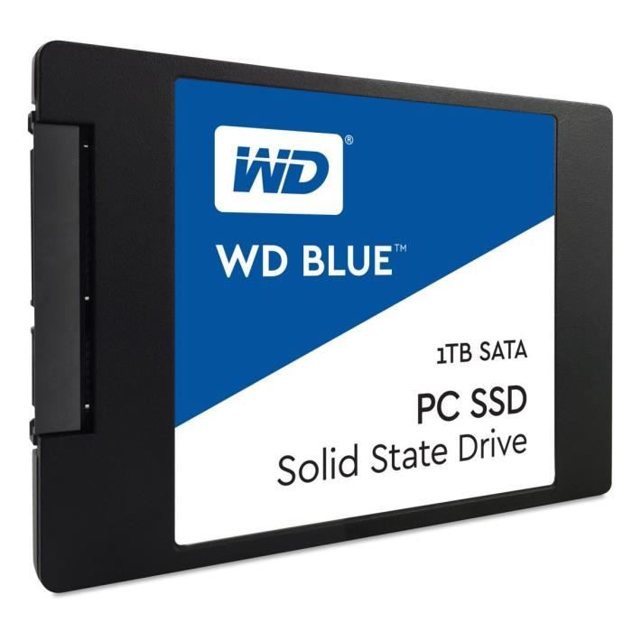 Vente Disque SSD WD Blue™ SSD 1 To 2,5”/7 mm WDS100T1B0A pas cher Vente Disque SSD WD Blue™ SSD 1 To 2,5”/7 mm WDS100T1B0A pas cher