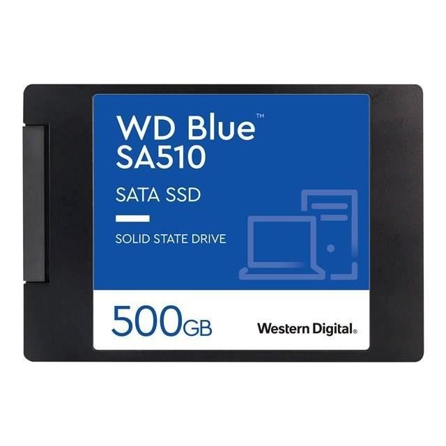 WESTERN DIGITAL Disque dur SA510 - SATA SSD - 500GB interne - Format 2.5 - Bleu