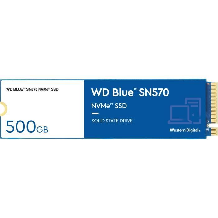 Western Digital Disque SSD Interne - WD - SN570 NVMe - 500GB - (WDS500G3B0C)