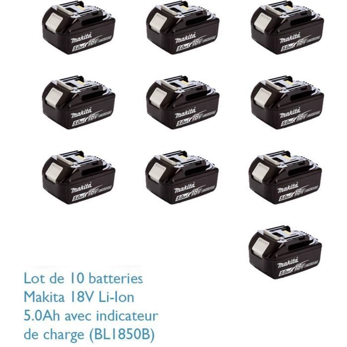 Batterie original Makita BL1850B 5000mAh 18V 5 Ah Li-ion neuf temoin de charge