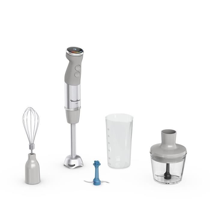 Moulinex Mixeur plongeant Technologie de lames Powelix Mode silencieux 20vitesses Lames pour glace pilée Mode turbo Pare éclaboussures Hachoir Quickchef+ DD67EB10 - vue 9