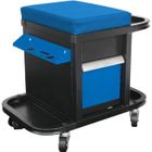DEFPRO DEF'PRO Tabouret / servante d'atelier mobile avec rangements pour outils 50x45x36 cm bleu et noir