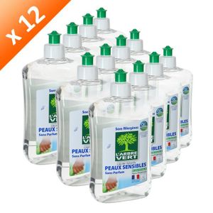 Liquide vaisselle amande L'ARBRE VERT : les 12 flacons de 500 ml à Prix  Carrefour