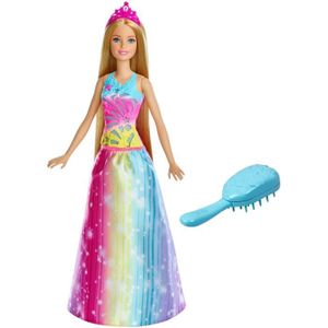 Barbie dreamtopia - poupee sirene magique arc-en-ciel, poupees