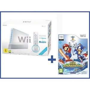 CONSOLE WII Wii Sports Resort Pack Blanc + Mario & Sonic JO