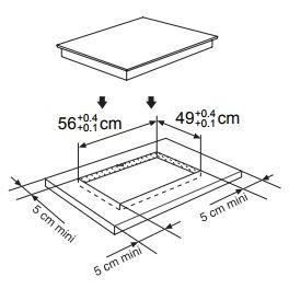  - RIED340B1C - Table induction - 3 foyers - L60cm1