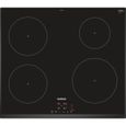 SIEMENS EU651BEB1E Table de cuisson induction - 4 zones - 4600W max - L59,2 x P52,2cm - Revêtement verre - Coloris noir-0