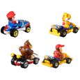 Hot Wheels - Pack De 4 Véhicules Mario Kart Miniatures - Modèle Aléatoire - Pour Enfants À Partir De 3 Ans-4