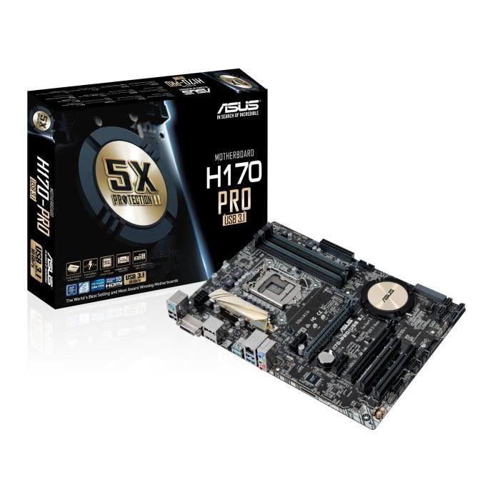 Asus H170-PRO/USB 3.1    90MB0PS0-M0EAY0 Reconditionné - Asus reconditionné disponible sur Cdiscount Seconde Vie
