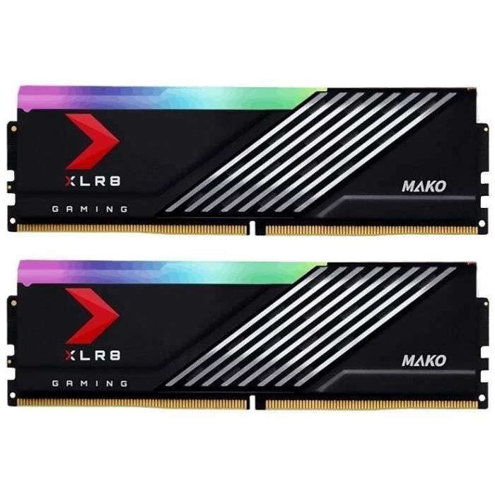Mémoire RAM - PNY - XLR8 Gaming MAKO - RGB - DDR5 - 6400MHz - 2X16GB - (MD32GK2D5640040MXRGB)