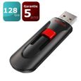 SANDISK Clé USB Cruzer Glide - 128Gb - 2.0 - Noir / Rouge-0