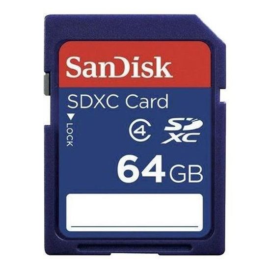 SANDISK 00114820  Carte mémoire SDXC- "Standard"- 64GB- Cl.4