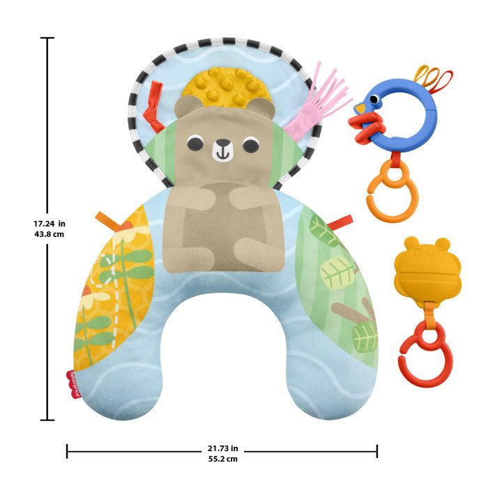 Coussin D’Éveil Bébé - FISHER-PRICE - Sensoriel Multi-Activités - Hochets Et Textures