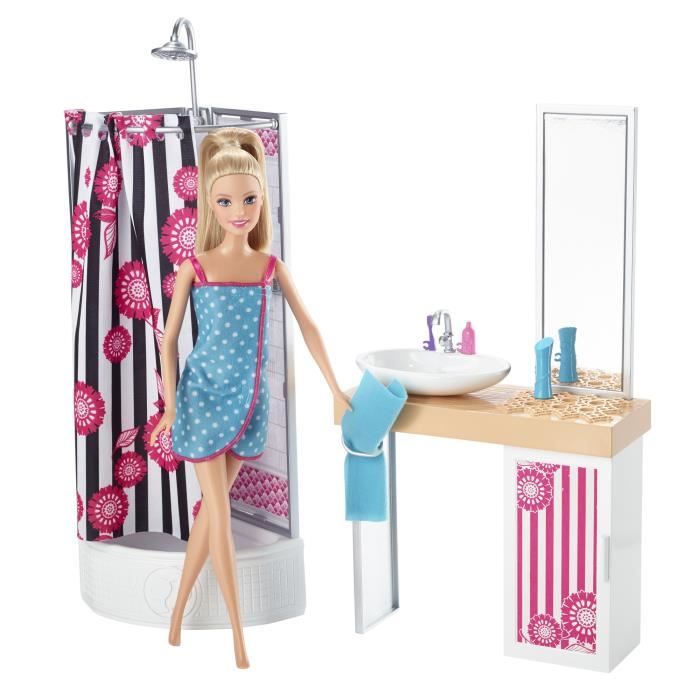 BARBIE et sa Salle de Bain Cdiscount Jeux Jouets