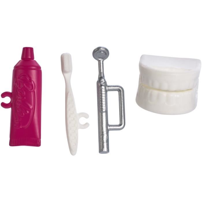 Coffret Barbie Dentiste - 2 Poupées Avec Mobilier Et Accessoires - Neuf