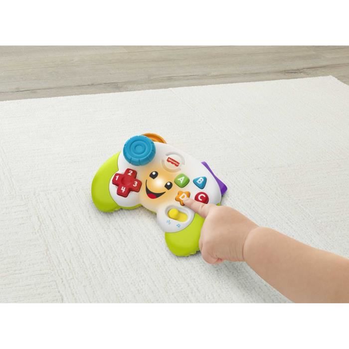 Fisher-Price Jouet pour bébé et tout-petit Rire et apprendre à jouer le long des écouteurs avec lumières musicales et activités motrices fines pour nourrissons à partir de 6 mois