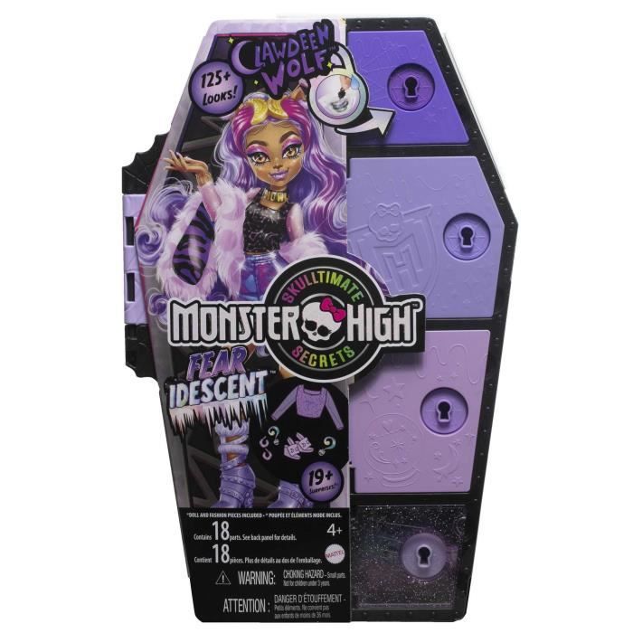 Monster High Coffret Monstrueux Secrets, Poupée Mannequin Clawdeen