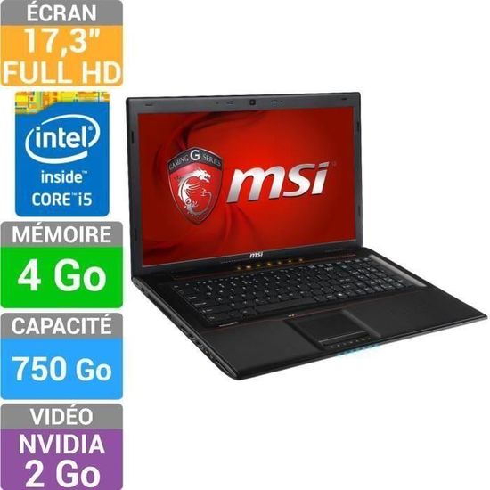 Dalle écran LCD LED 17.3" De Remplacement Pour PC Portable MSI GP70 2PE-028XFR - NEUVE Visiodirect