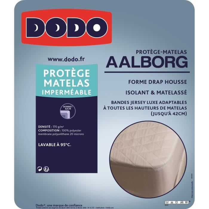 Protège-Matelas DODO Sérénité Imperméable Respirant - Drap Housse 100% Coton