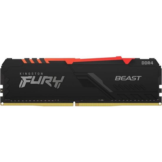 Kingston FURY Beast RGB 8GB 3200MT/s DDR4 CL16 Mémoire Kit pour PC Module Simple KF432C16BBA/8