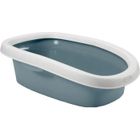 Bac à litière - ZOLUX - 58 x 39 x 19 cm - Bleu acier - Rebord anti-projection - Pour chat