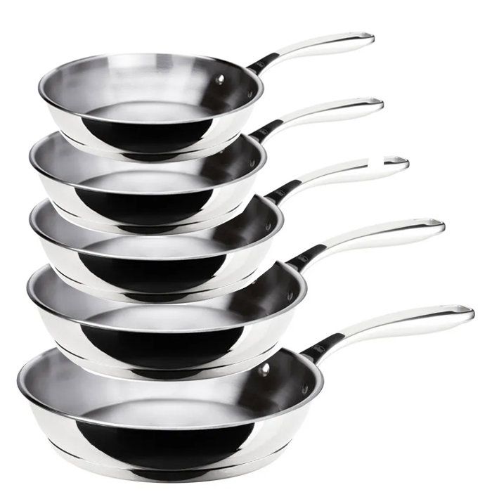 51547 Poêle acier inoxydable Ø26 cm triply compatible induction - vue 3