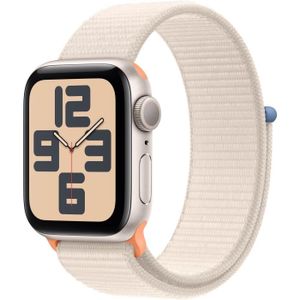 MONTRE CONNECTÉE Apple Watch SE GPS - 40mm - Boîtier Starlight Aluminium - Bracelet Starlight Sport Loop