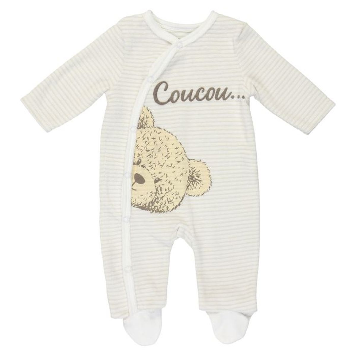 Bebe Reve Dors Bien Bebe Garcon Blanc Et Beige Cdiscount Pret A Porter