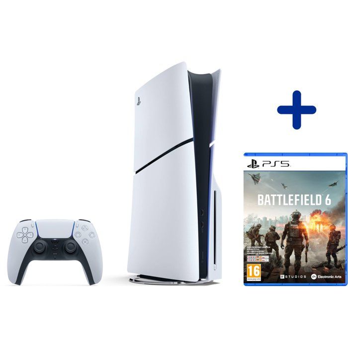 Pack PS5 Standard (avec lecteur CD) : Console PlayStation 5 (Modèle Slim) + Battlefield 6