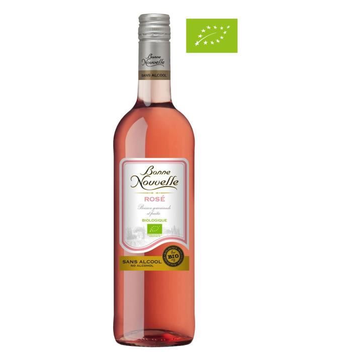 BONNE NOUVELLE Vin sans alcool rosé 75cl pas cher 