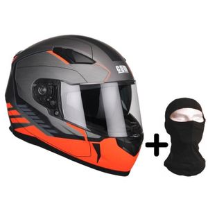 46 Orange, S Woljay Casque de Moto Intégral Course Scooter pour Adultes