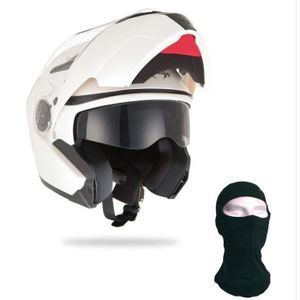 CASQUE MOTO SCOOTER STORMER Casque  Modulable Turn Blanc + Cagoule