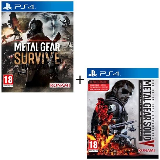 Pack Metal Gear Survive + Metal Gear Solid V The Definitive Experience Jeux PS4