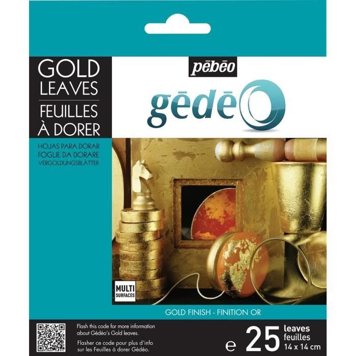PEBEO 25 Feuilles à Dorer Or