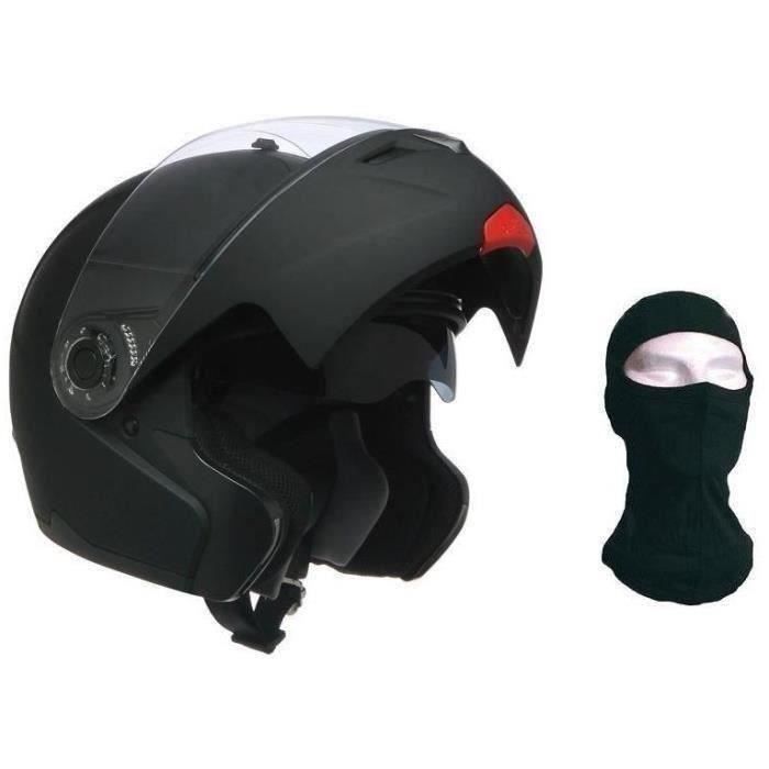 AMX Casque moto modulable noir mat + Cagoule - Cdiscount Auto