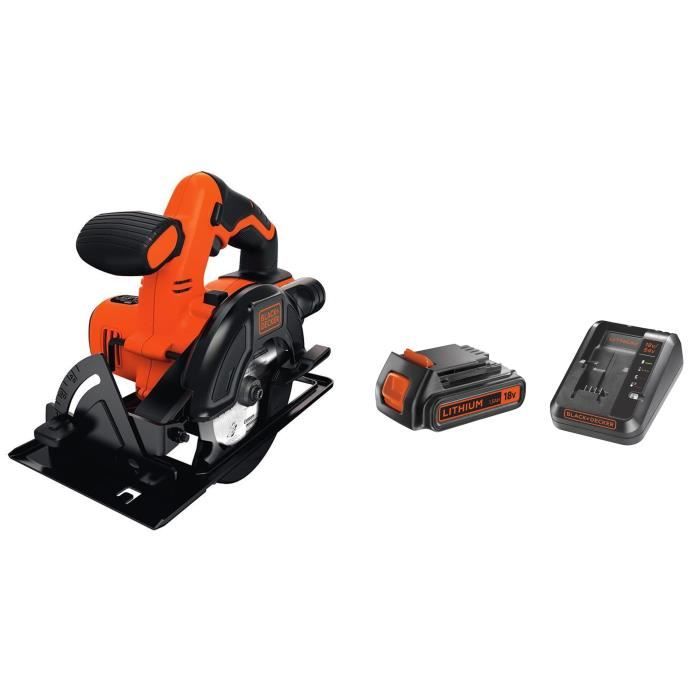 Scie Circulaire sans fil +DECKER BDCCS18N XJ 18V 140mm Semelle métal Revêtement grip - vue 4