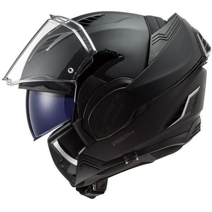 Casque modulable LS2 Valiant II + cagoule - Full mat - Cdiscount Auto