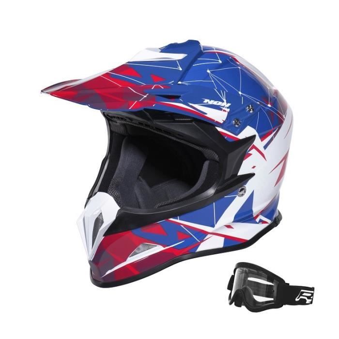 Casque hors route quatre saisons Casque complet pour hommes Casque de moto Casque de course sur route Casque pour casque hors route Lunettes /à quatre pi/èces Plus Masque Plus Gants
