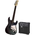 LEGEND Pack Guitare Type Stratocaster Black Mat-0