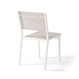 Lot de 2 chaises de jardin en aluminium et textilène - Blanc - 54 x 48 x 84 cm-2