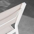 Lot de 2 chaises de jardin en aluminium et textilène - Blanc - 54 x 48 x 84 cm-4