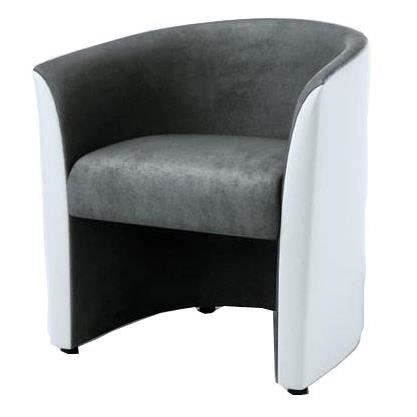Fauteuil Cabriolet Gris Et Blanc