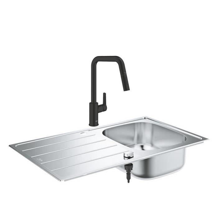 Robinet de cuisine avec douchette Start bec haut 2 jets - vue 2