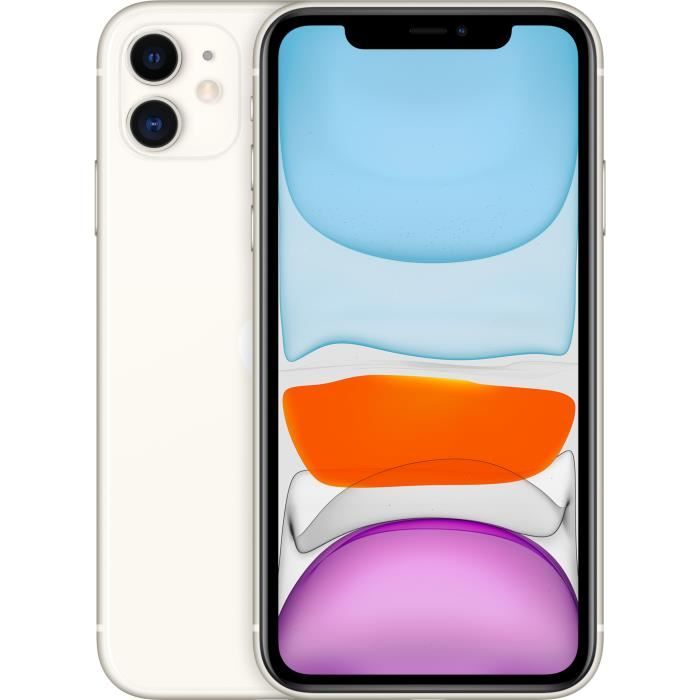 Vente Téléphone portable APPLE iPhone 11 Blanc 128 Go pas cher Vente Téléphone portable APPLE iPhone 11 Blanc 128 Go pas cher