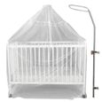 Flèche de lit + voile moustiquaire - BAMBISOL - Fixation sur tous types de lit - Blanc - Dès la naissance-0