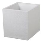 Pot de fleurs Carré 40 cm - EDA - Graphit - 31 L - 39 x 39 x H. 43 cm - Blanc Cérusé