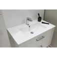 SYVA Salle de bain complète simple vasque avec miroir - Blanc-1