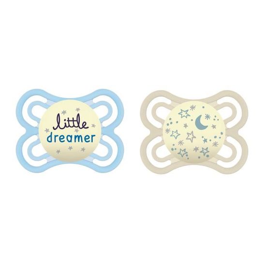 Lot de 2 Sucettes Comfort en silicone Bleu Mam